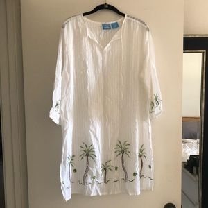 Sheer Palm Tree Cover Up